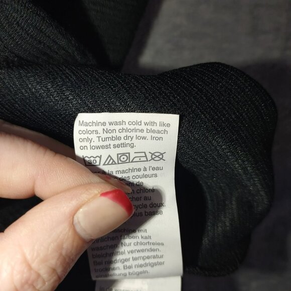 JCrew Womens Peplum Top M Black Bell Sleeve Textured‎ Classic Corporate Goth - Picture 3 of 14